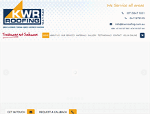 Tablet Screenshot of kwrroofing.com.au